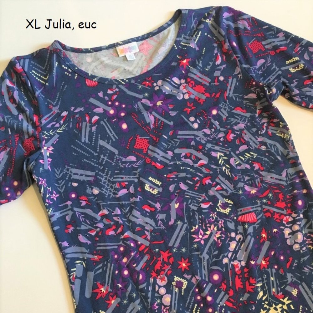 XL Lularoe Julia sheath dress, little birds